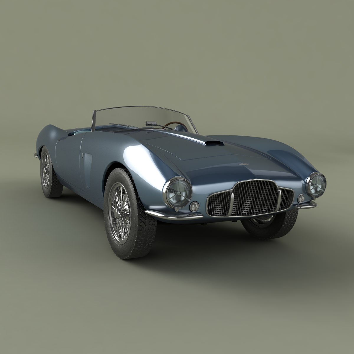 Aston Martin DB2 4 Bertone Spider 3D model_7