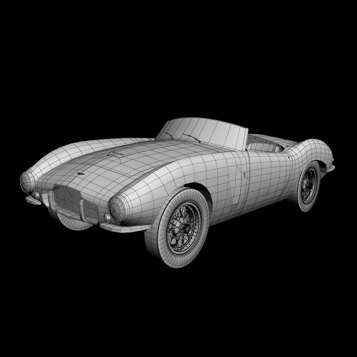 Aston Martin DB2 4 Bertone Spider 3D model_12