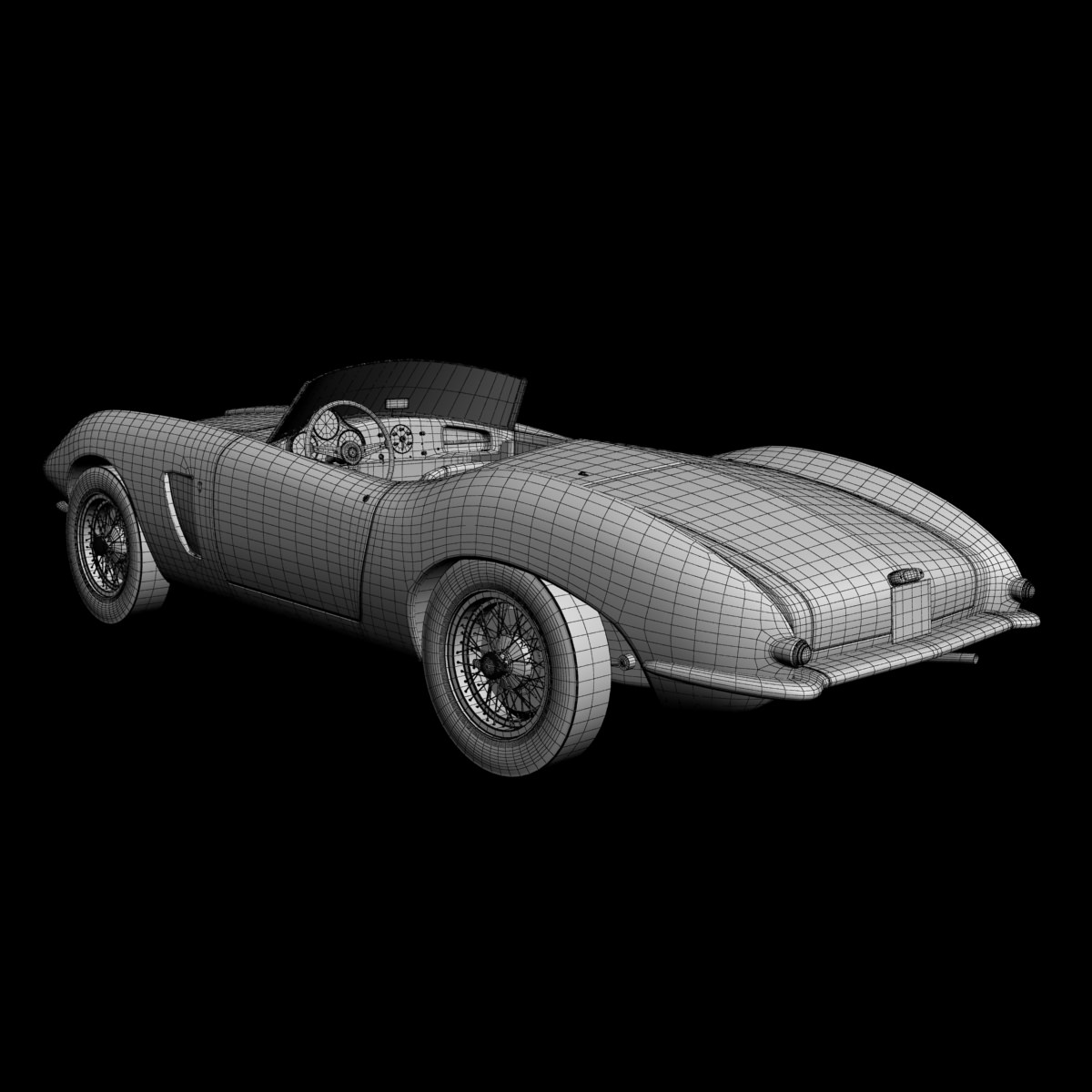 Aston Martin DB2 4 Bertone Spider 3D model_15