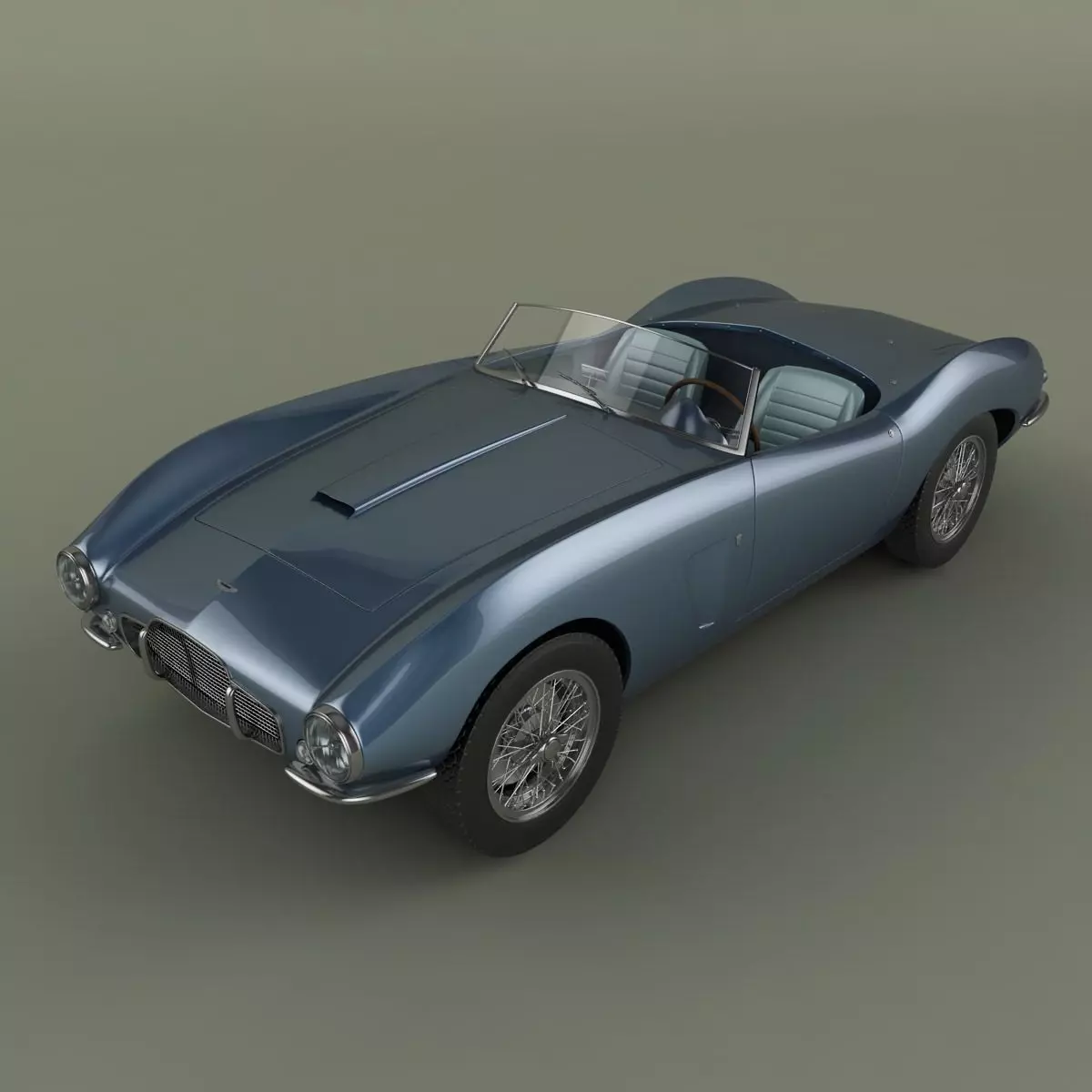 Aston Martin DB2 4 Bertone Spider 3D model_0