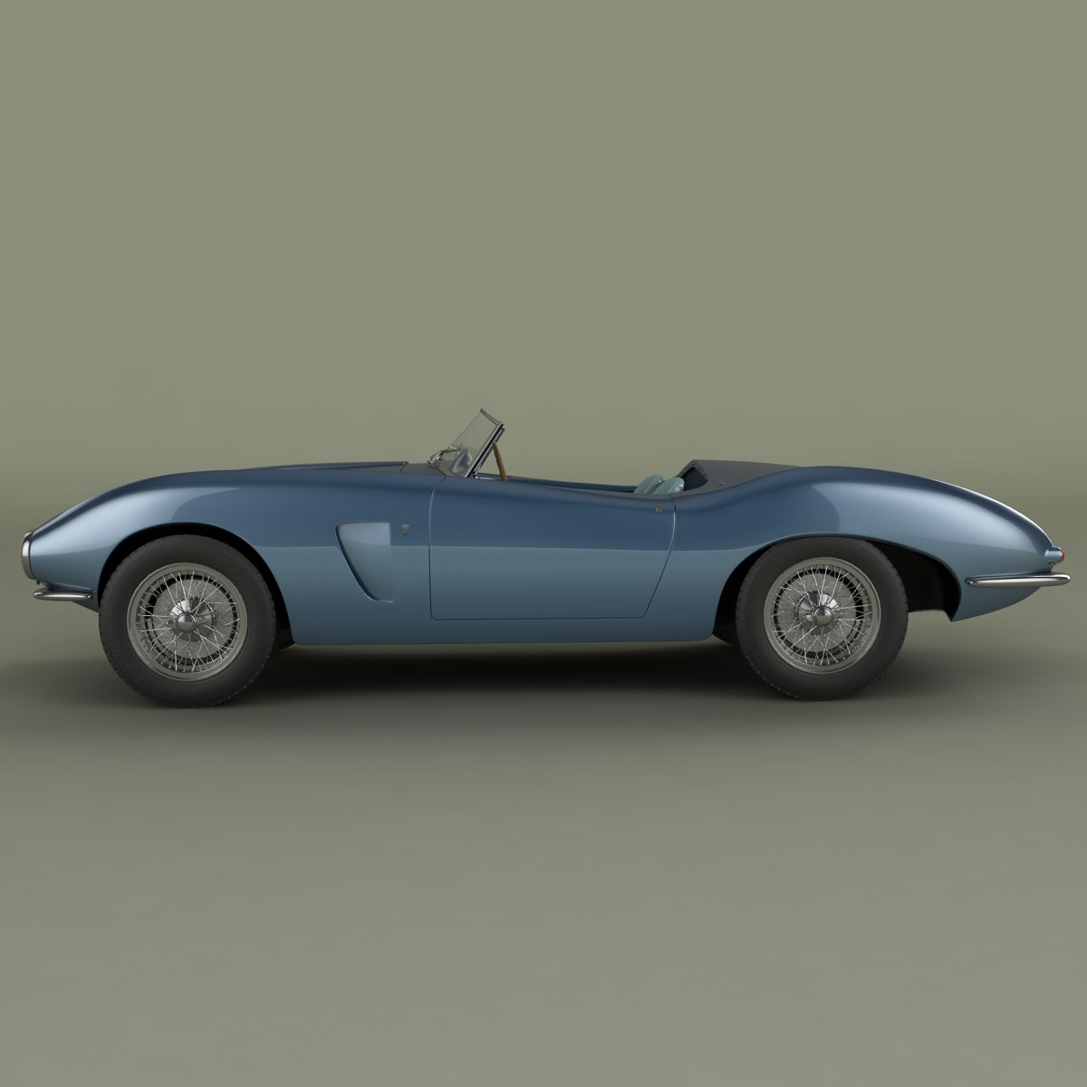 Aston Martin DB2 4 Bertone Spider 3D model_2