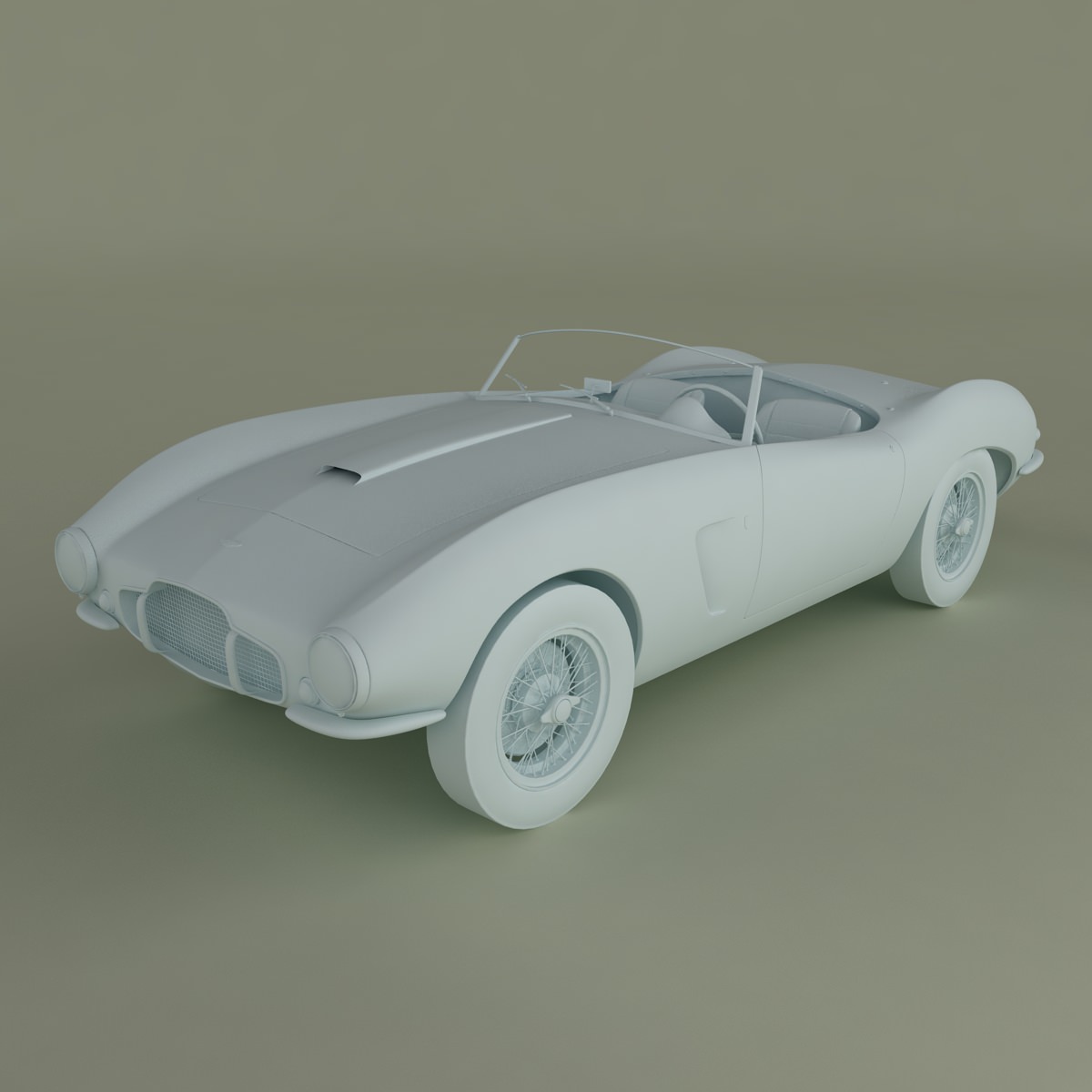 Aston Martin DB2 4 Bertone Spider 3D model_8
