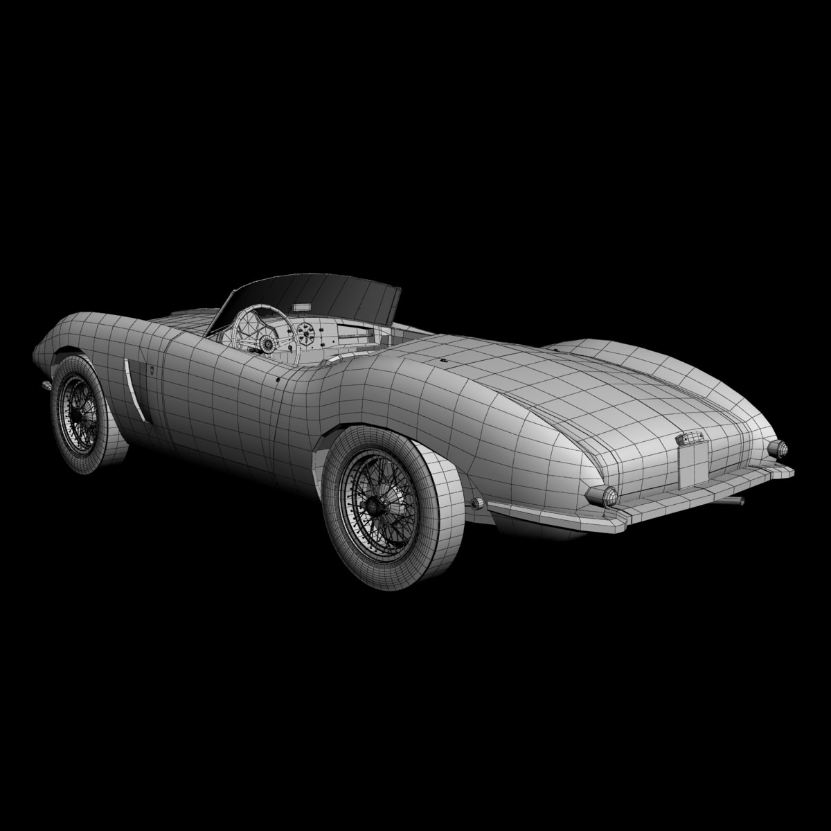 Aston Martin DB2 4 Bertone Spider 3D model_14