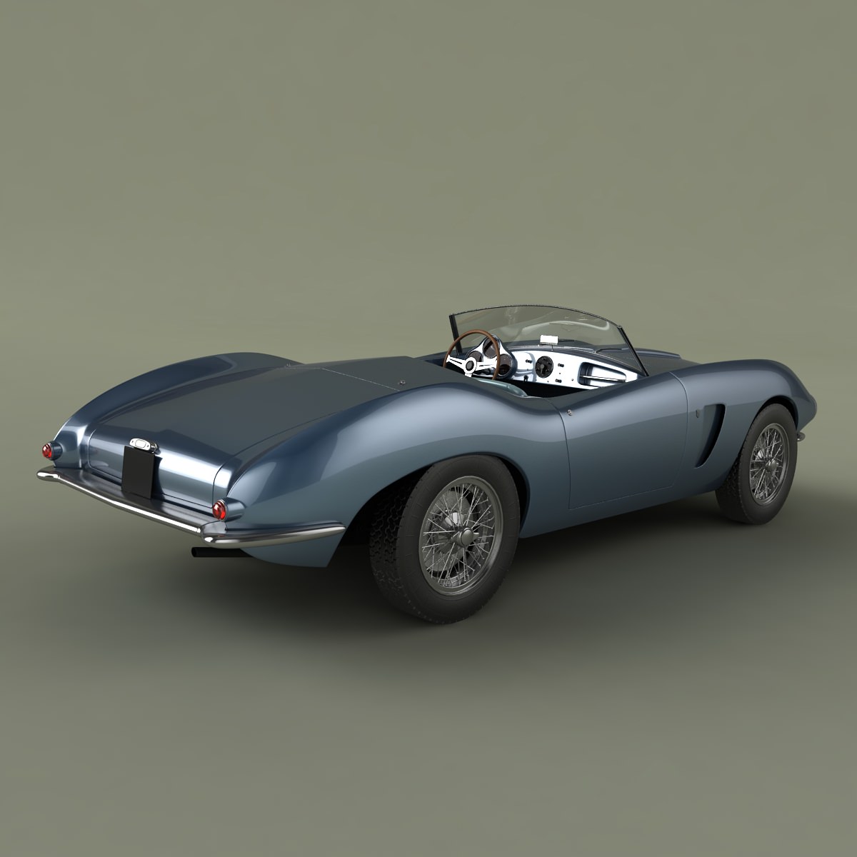 Aston Martin DB2 4 Bertone Spider 3D model_3