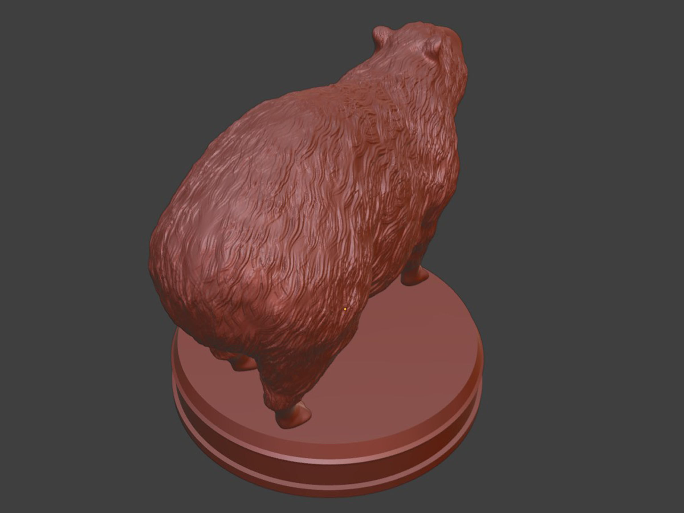 Realistic Furry Capybara 3D print model_8