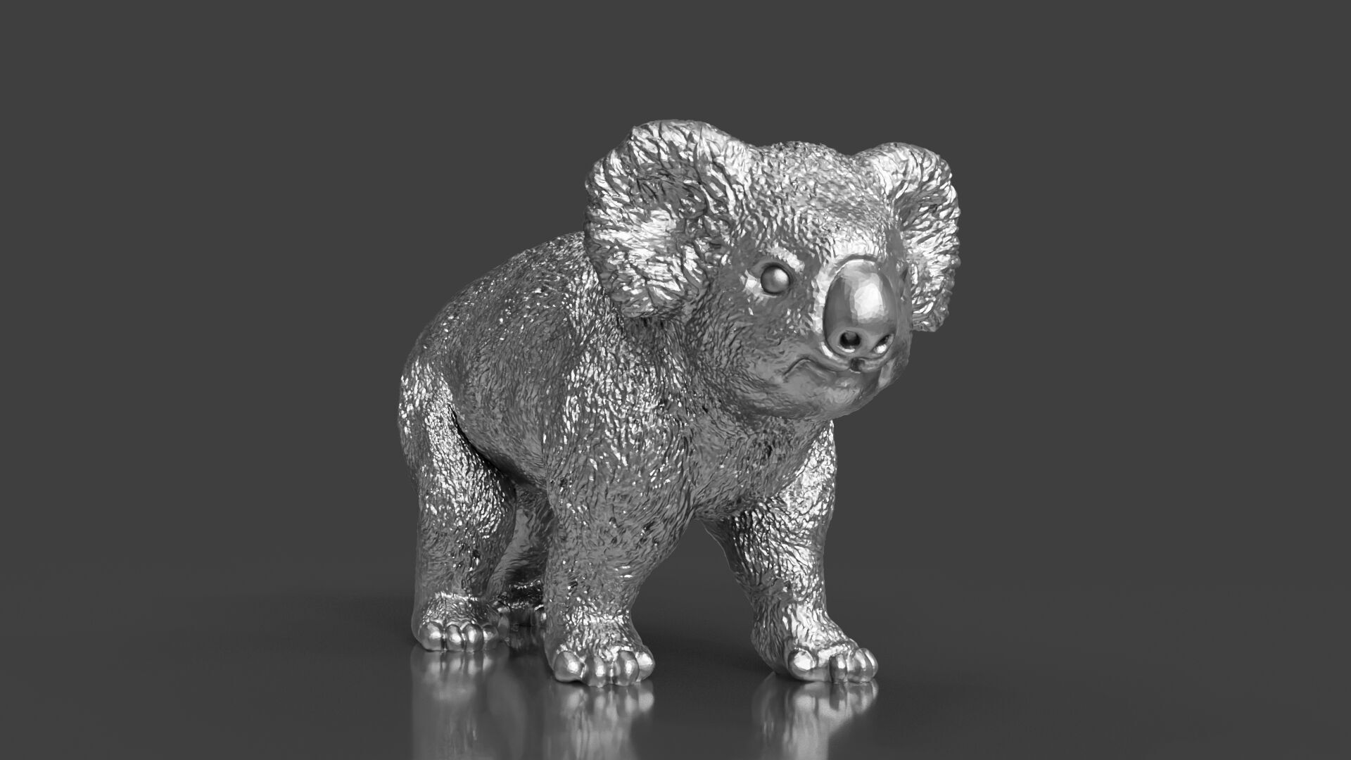 Zoo Realism Toy Koala 3D Model STL 3D print model_1