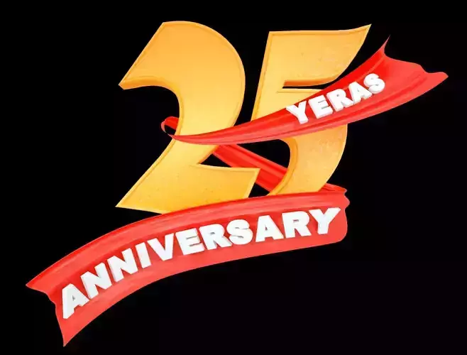 3D Logo 25th Anniversary Animated