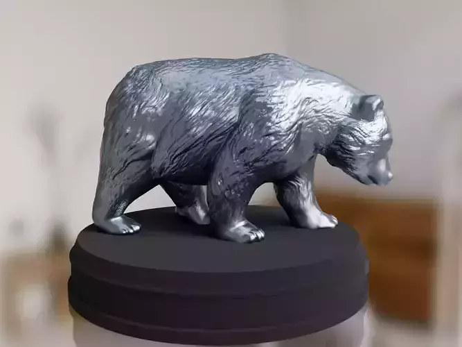 Silver Sad Bear