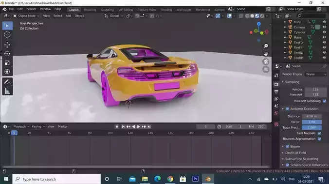 MCLAREN CAR  Low-poly 3D model