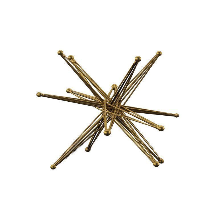 Wire Exploding Star Sculpture 3D model_4