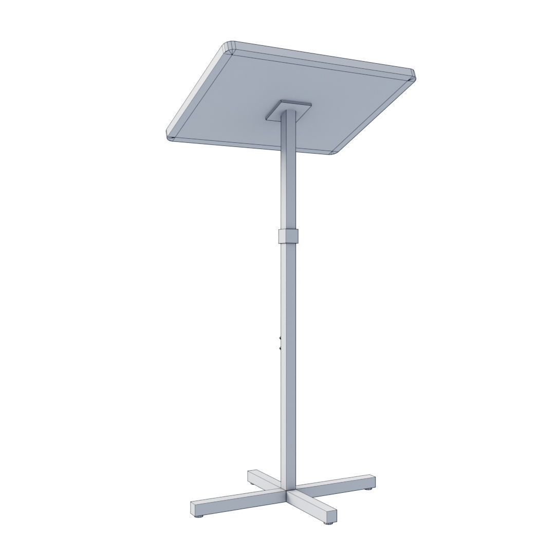 Pulpit - Podium Teacher Low-poly 3D model_20