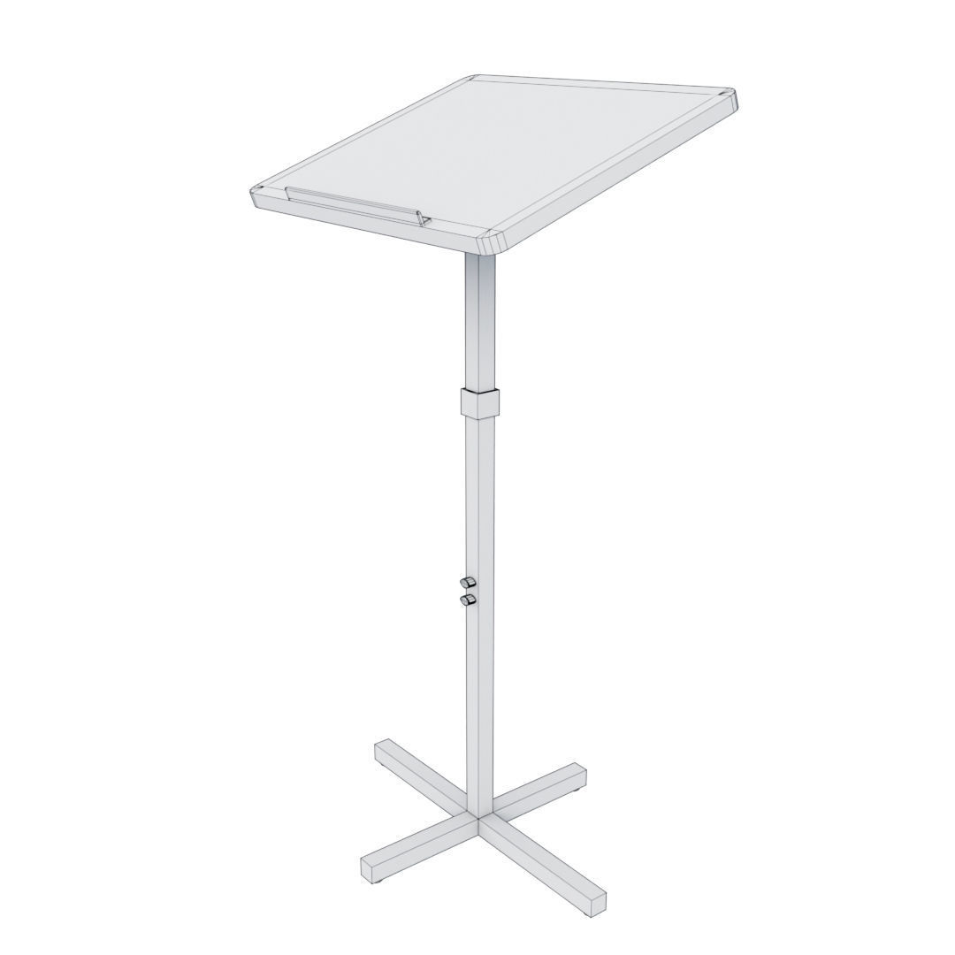 Pulpit - Podium Teacher Low-poly 3D model_22