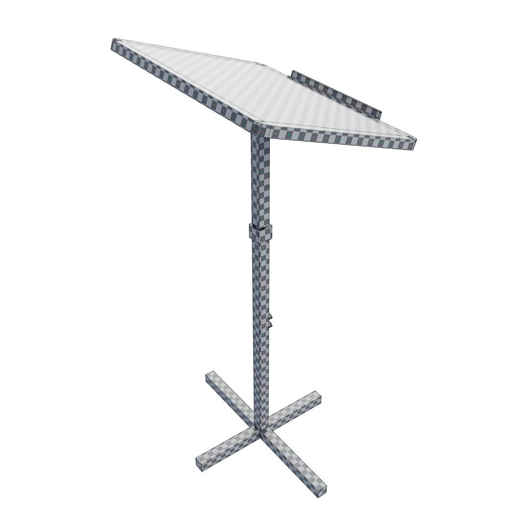 Pulpit - Podium Teacher Low-poly 3D model_26
