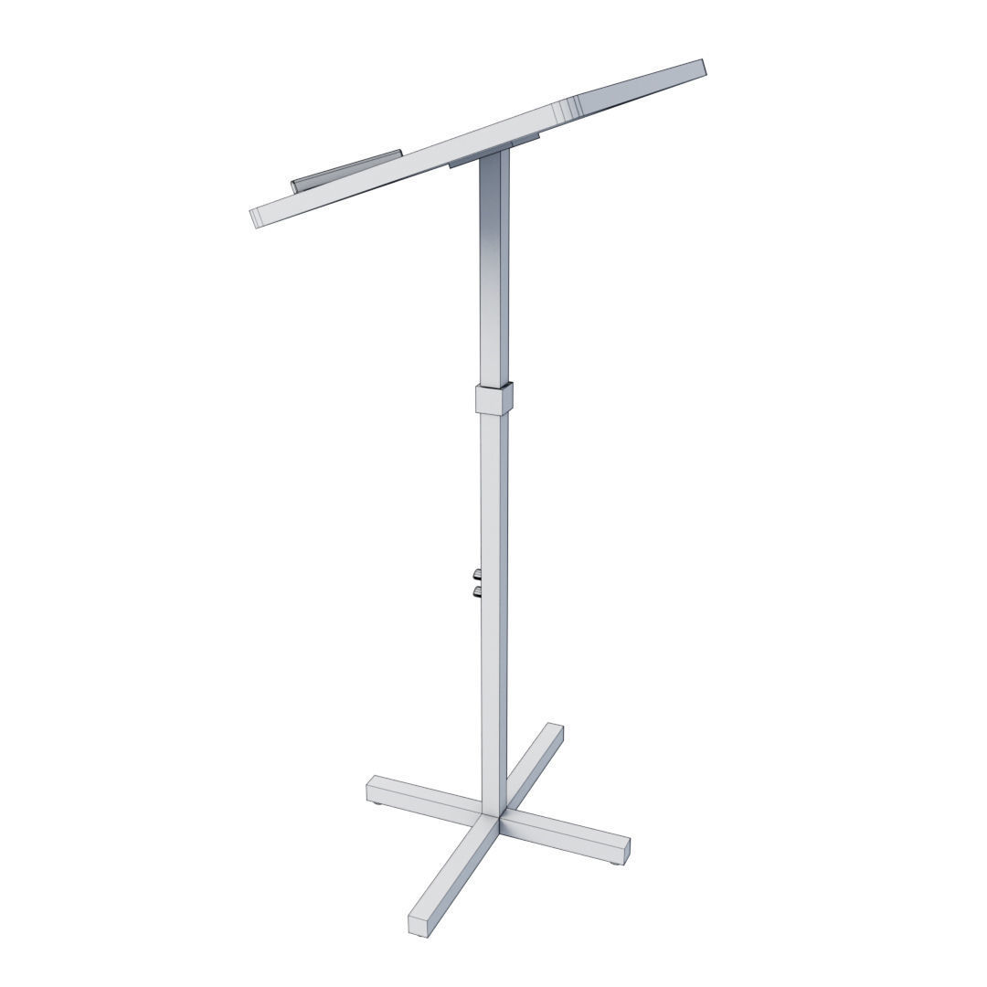 Pulpit - Podium Teacher Low-poly 3D model_21