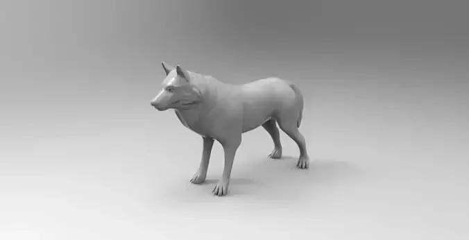 Snow Wolf  3D print model