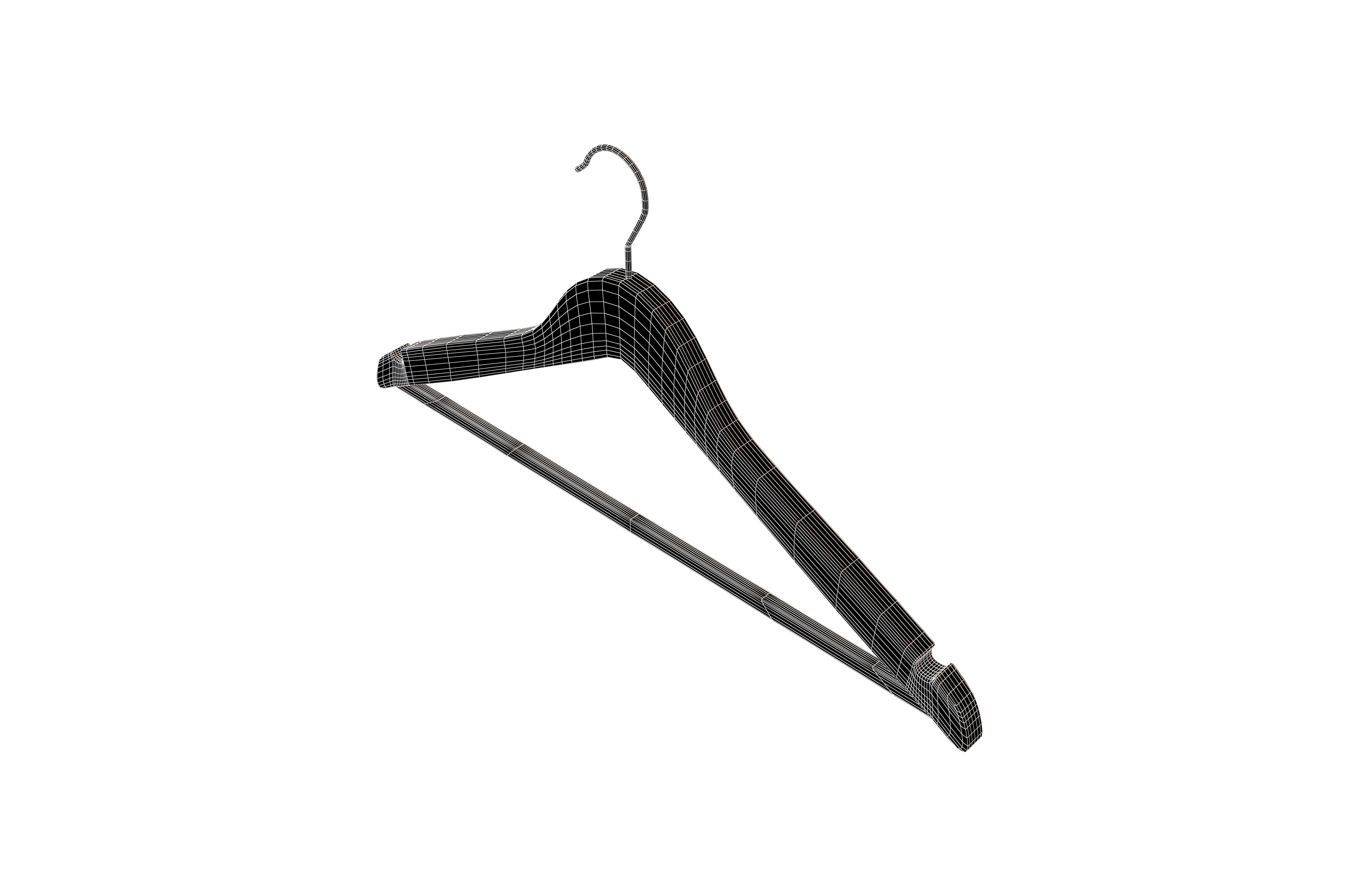 Clothes Hanger v1 002 Low-poly 3D model_4