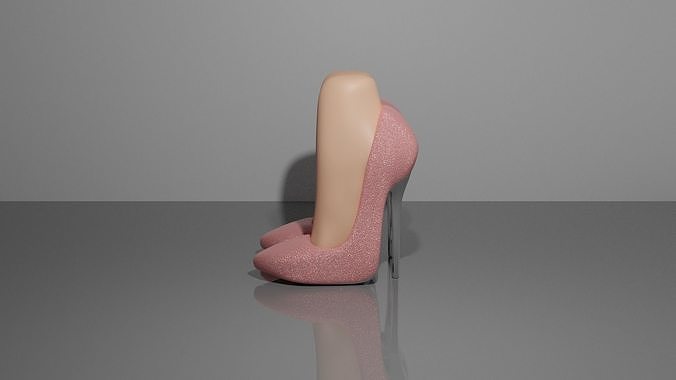 Women Glitter high heel Shoes 3D model