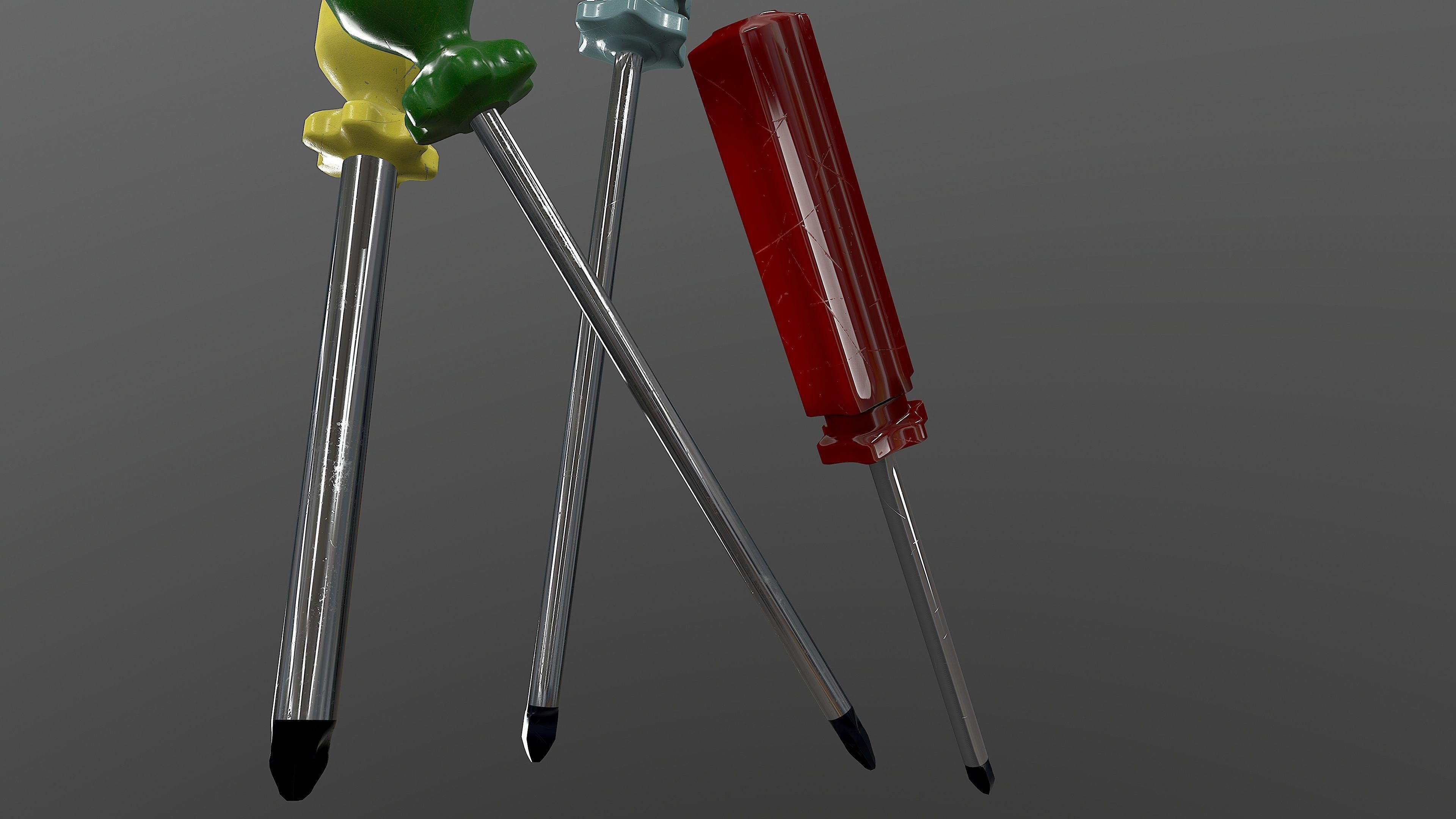 Screwdrivers set 3D model CGTrader