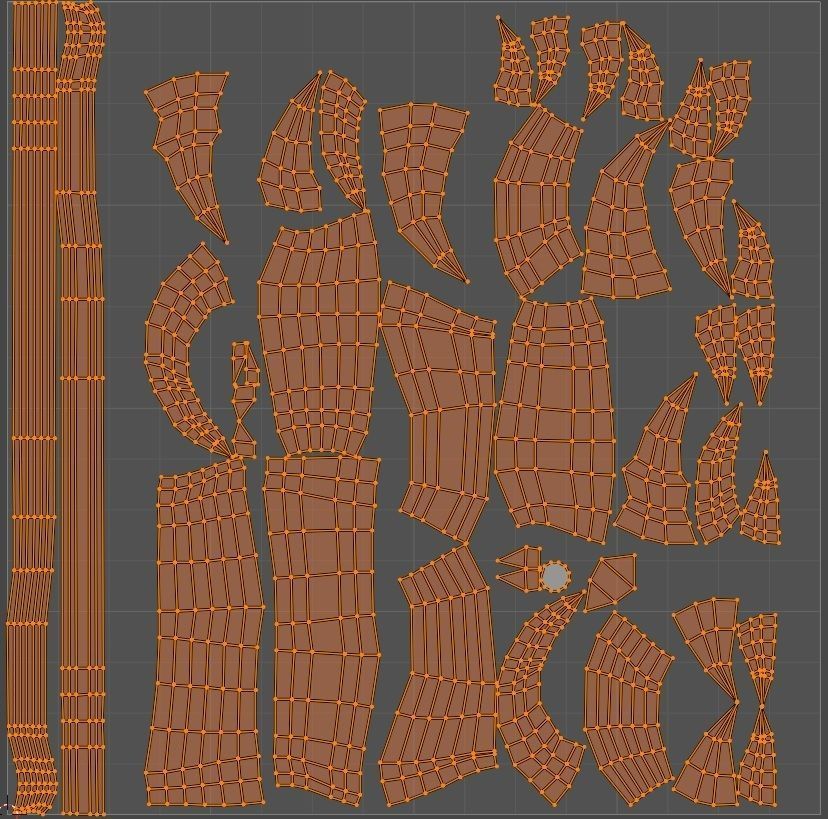 Staff - game ready Low-poly 3D model_10