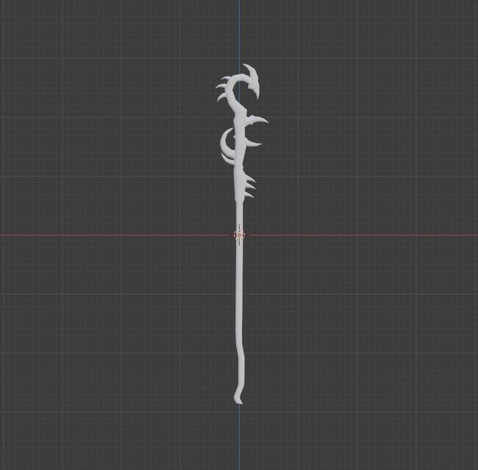 Staff - game ready Low-poly 3D model_9