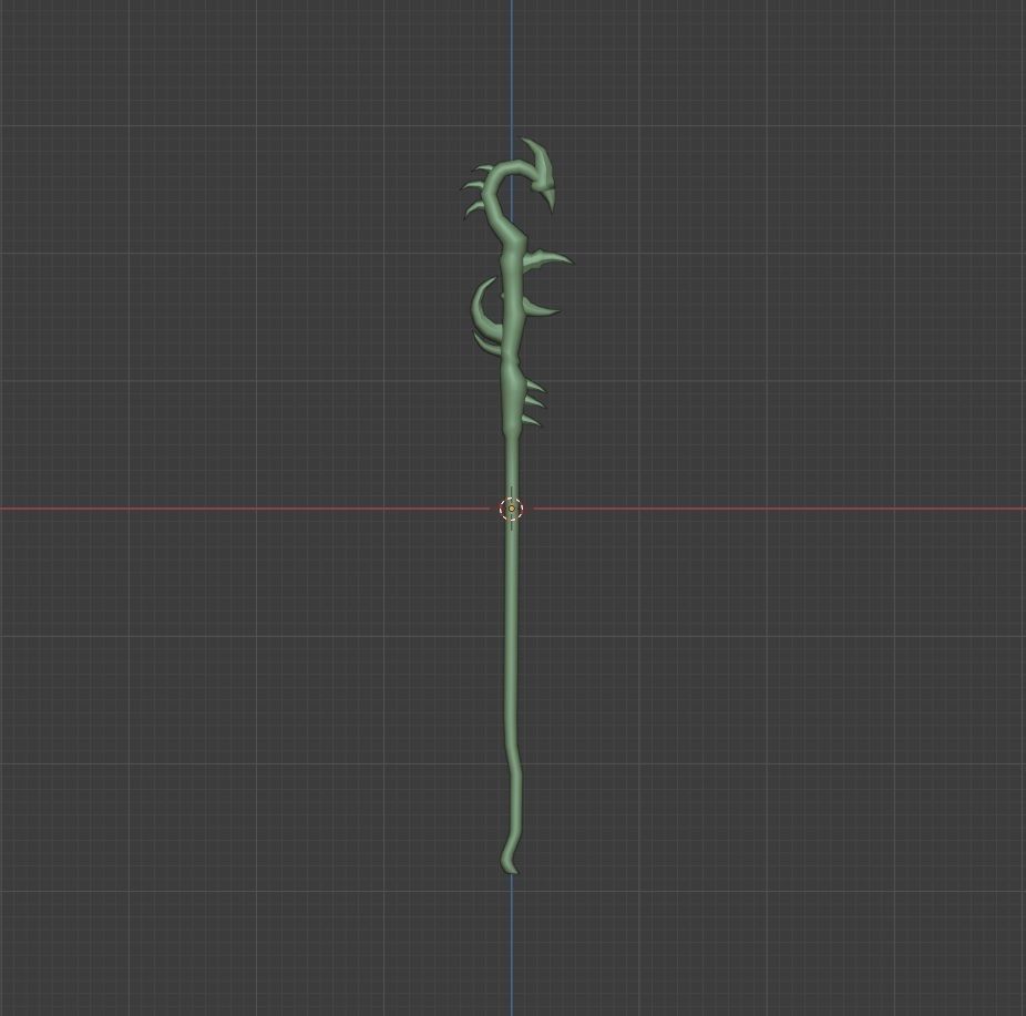 Staff - game ready Low-poly 3D model_6