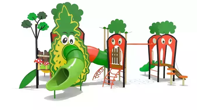 Playground- Fruit Playset Low-poly 3D model