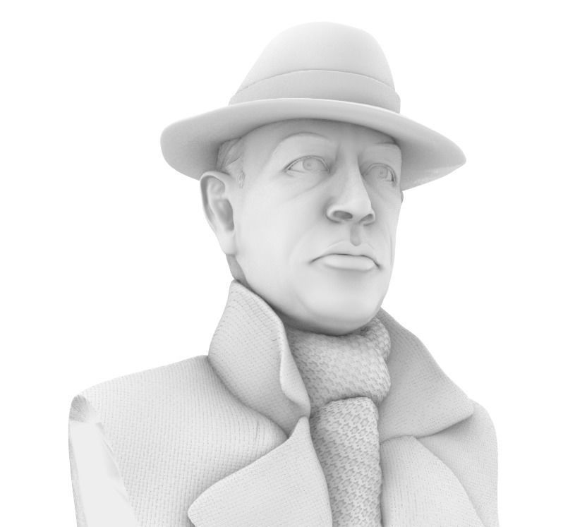 Erich Maria Remarque 3D print model_2