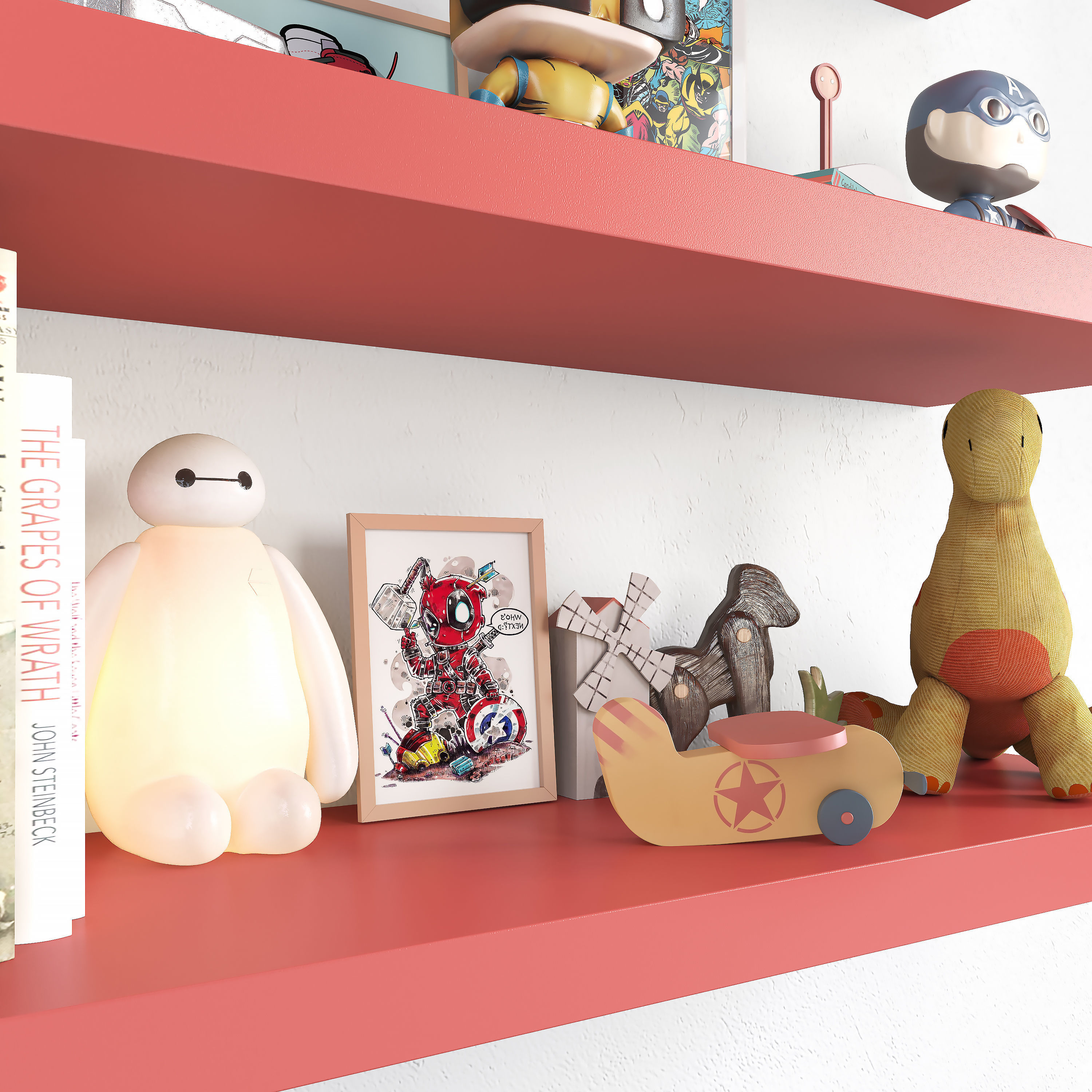 Boys room set of toys  3D model_3