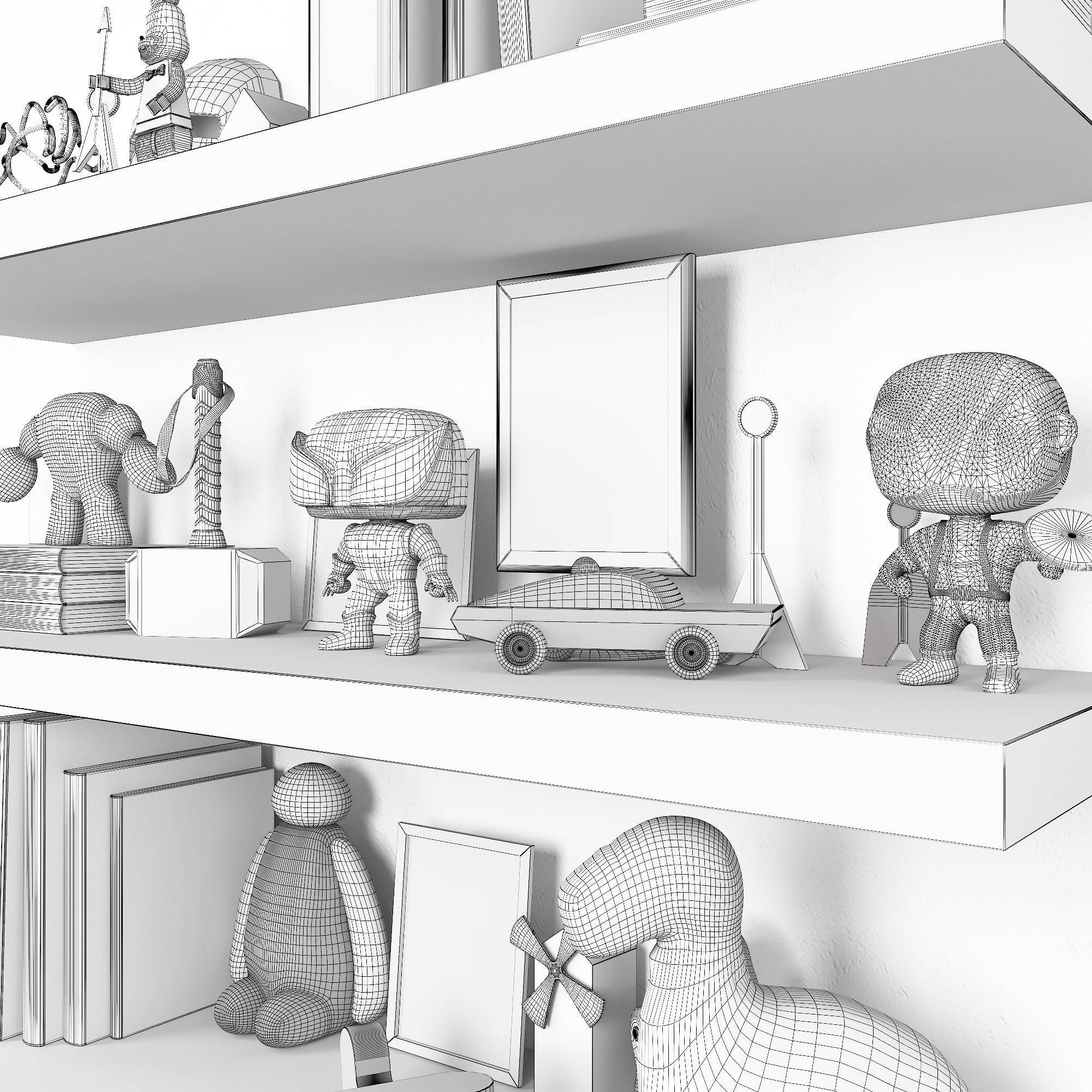 Boys room set of toys  3D model_10