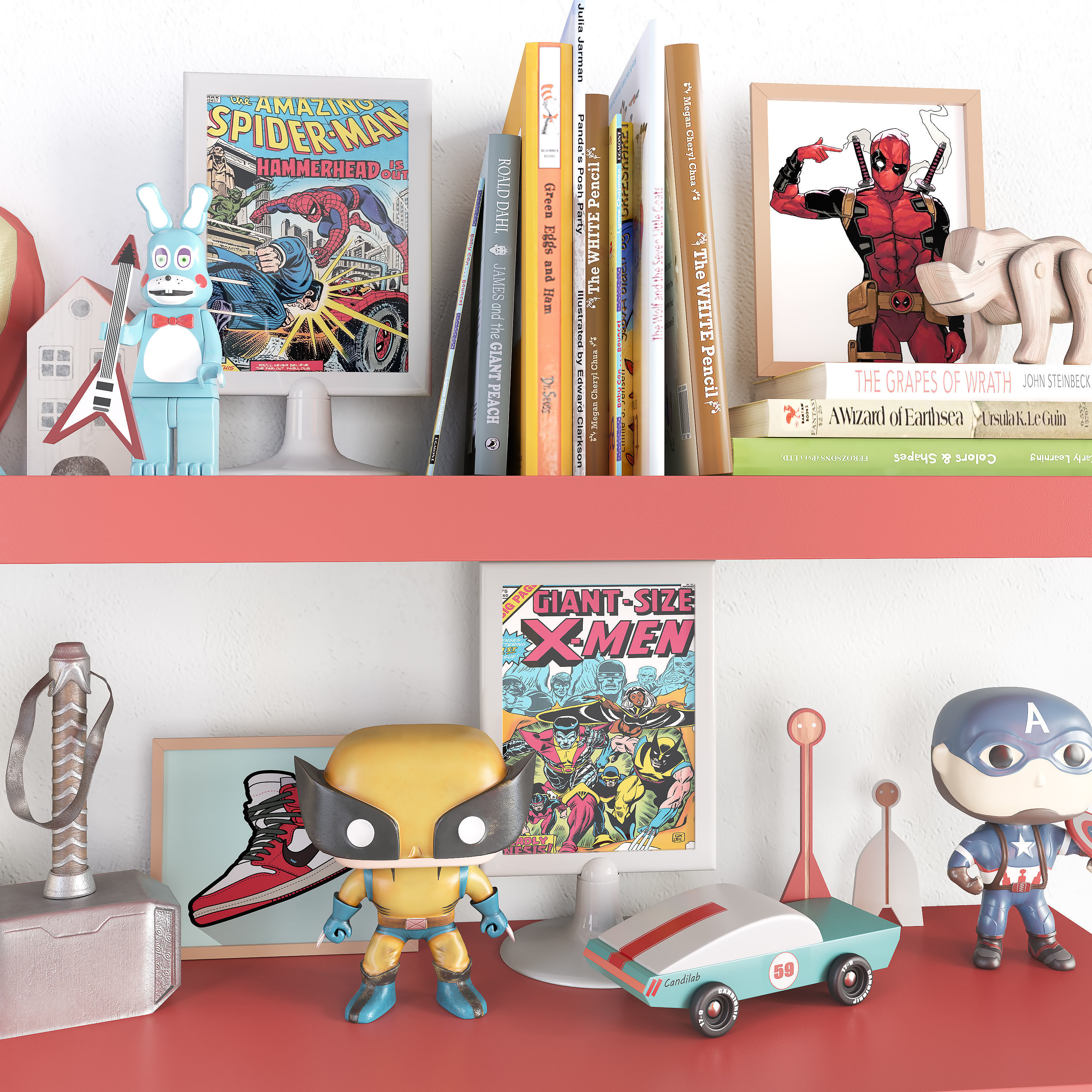 Boys room set of toys  3D model_4