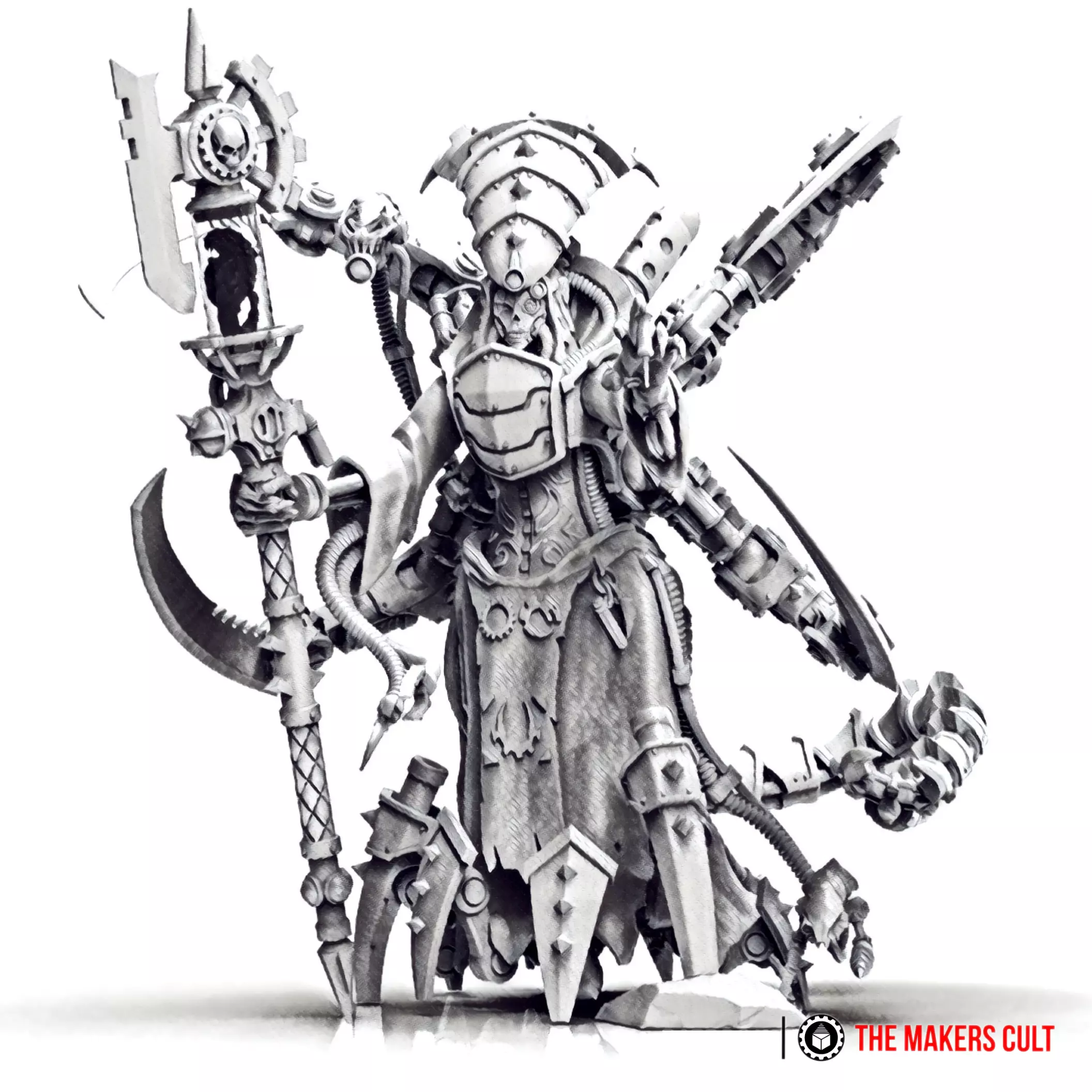 Magna Nemeriss - Iron Hive Swarmlady - Dark Techno Archpriestess 3D print model_0