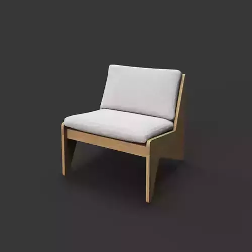 Wood chair with cusion