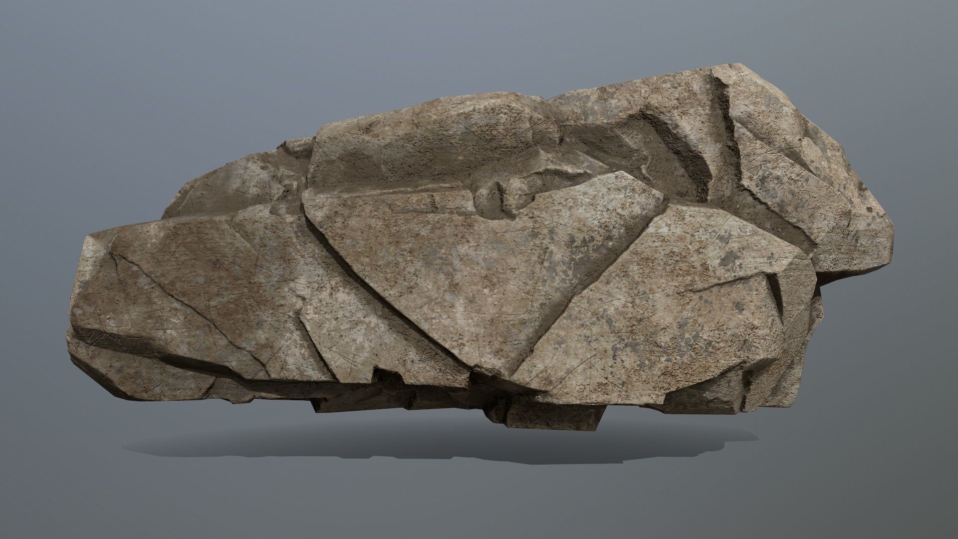 desert rocks Low-poly 3D model_3