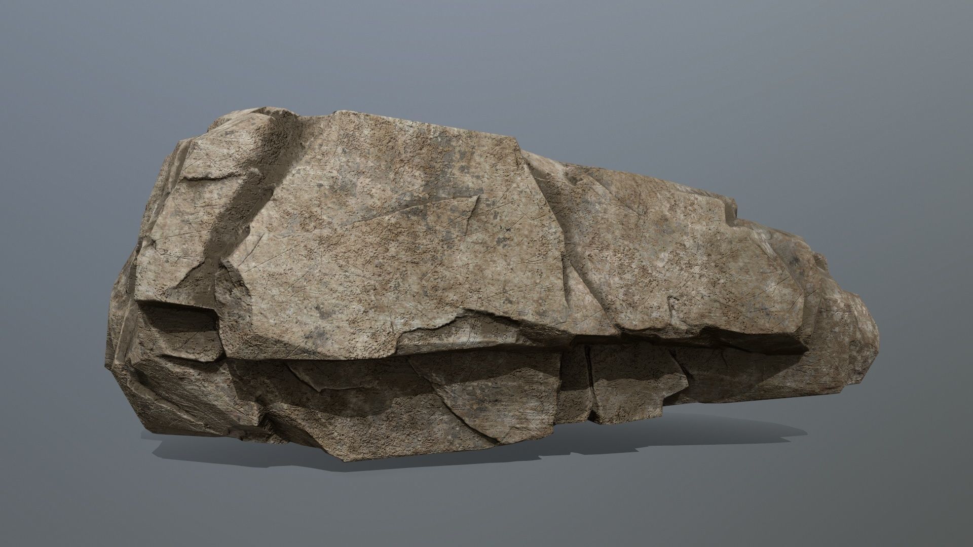desert rocks Low-poly 3D model_1