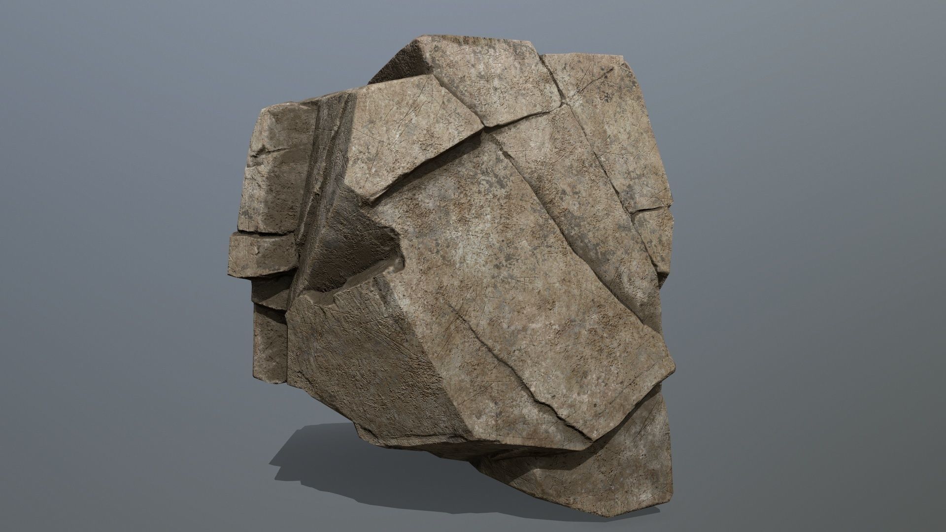 desert rocks Low-poly 3D model_5
