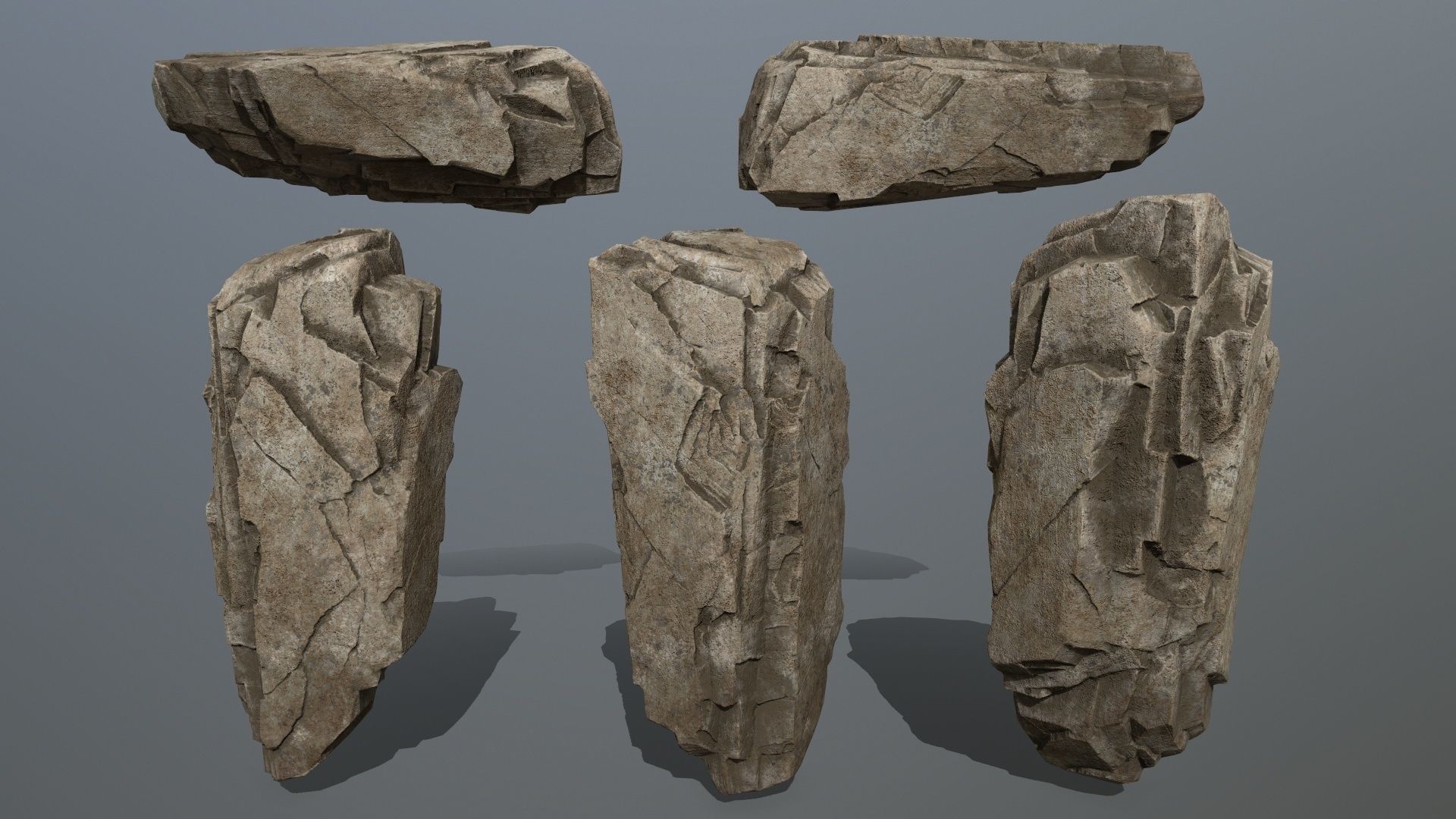 desert rocks Low-poly 3D model_14