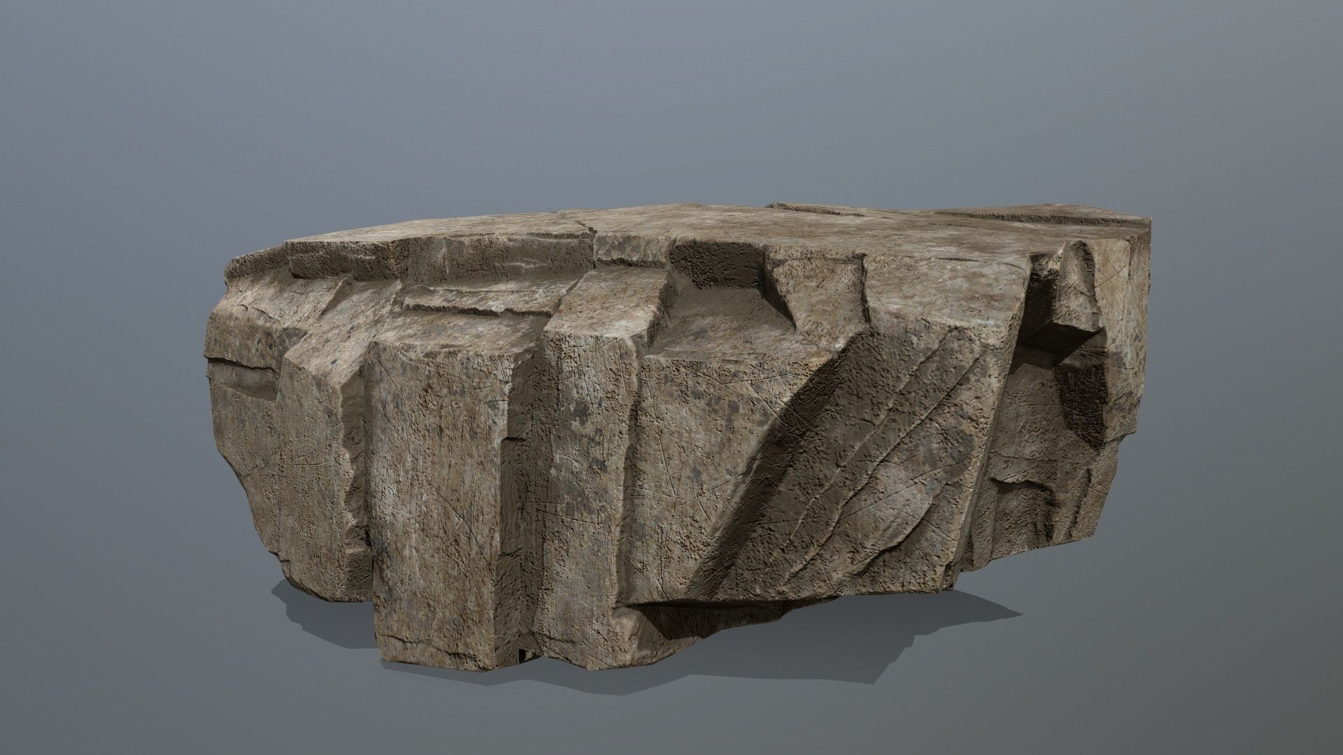 desert rocks Low-poly 3D model_11