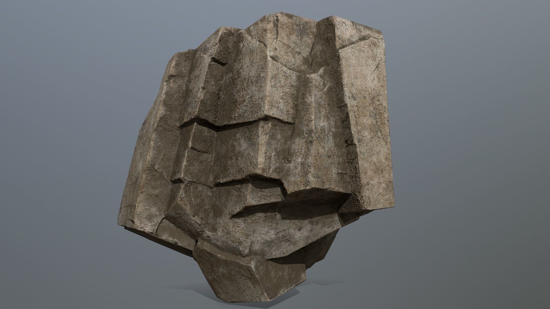 desert rocks Low-poly 3D model_9