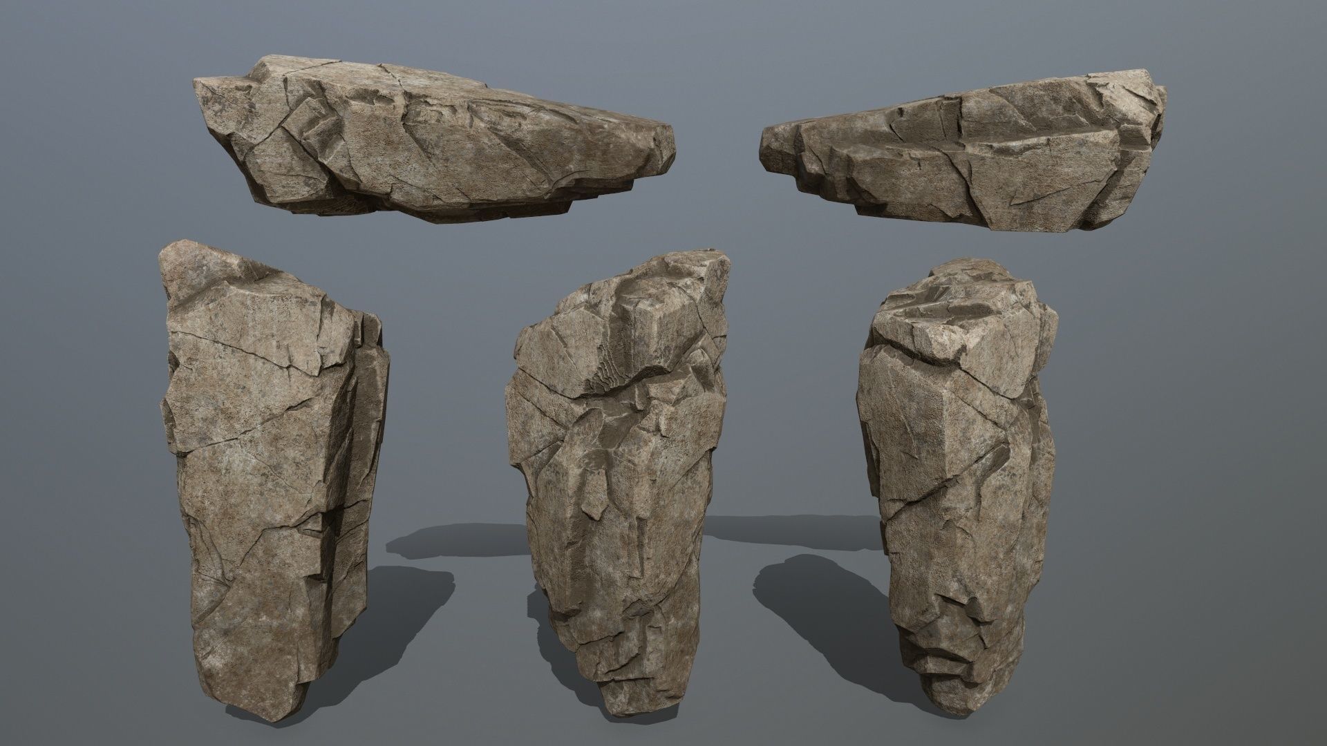 desert rocks Low-poly 3D model_13