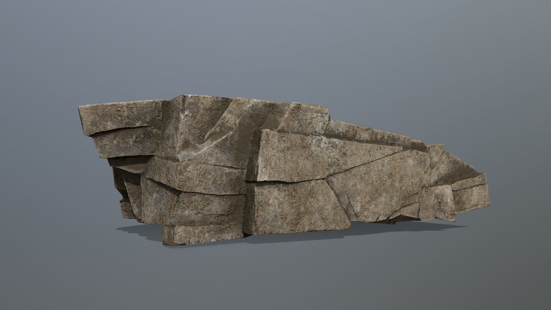 desert rocks Low-poly 3D model_12