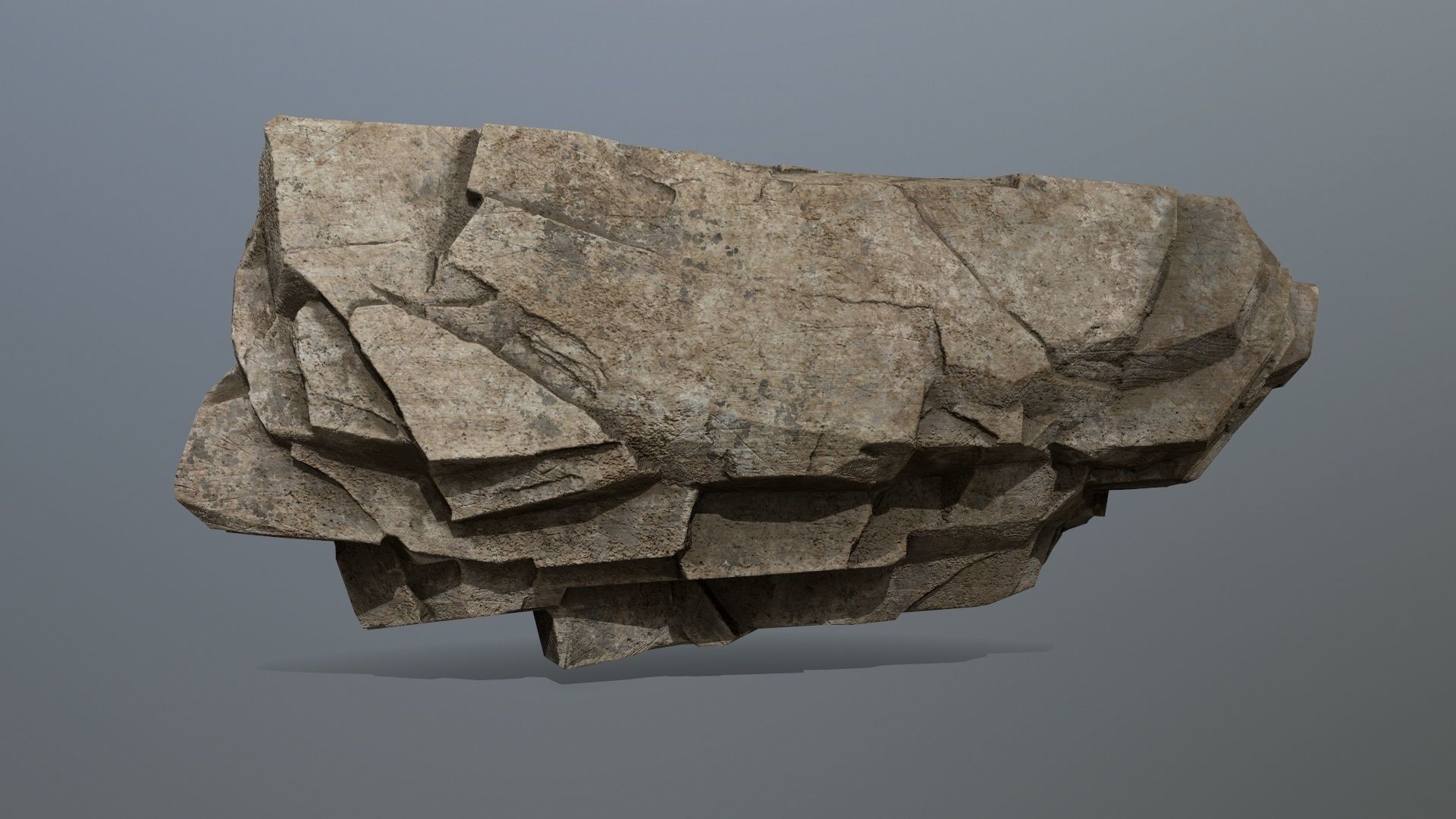 desert rocks Low-poly 3D model_2