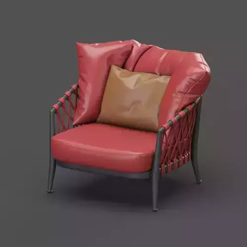 Armchair lounge chair with pillow