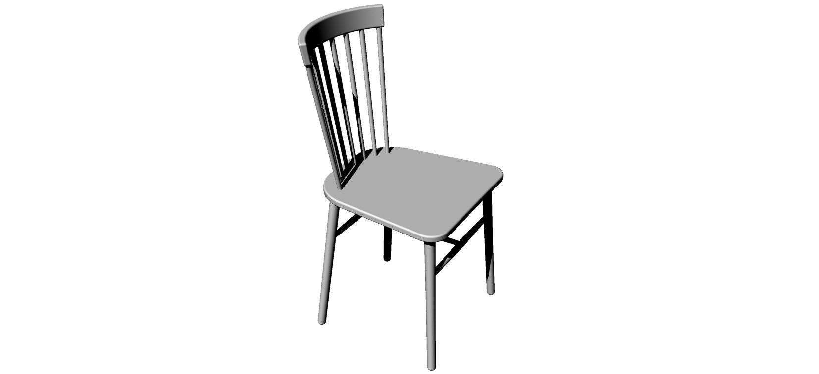 Dinning room chair 3d Model 3D model_5