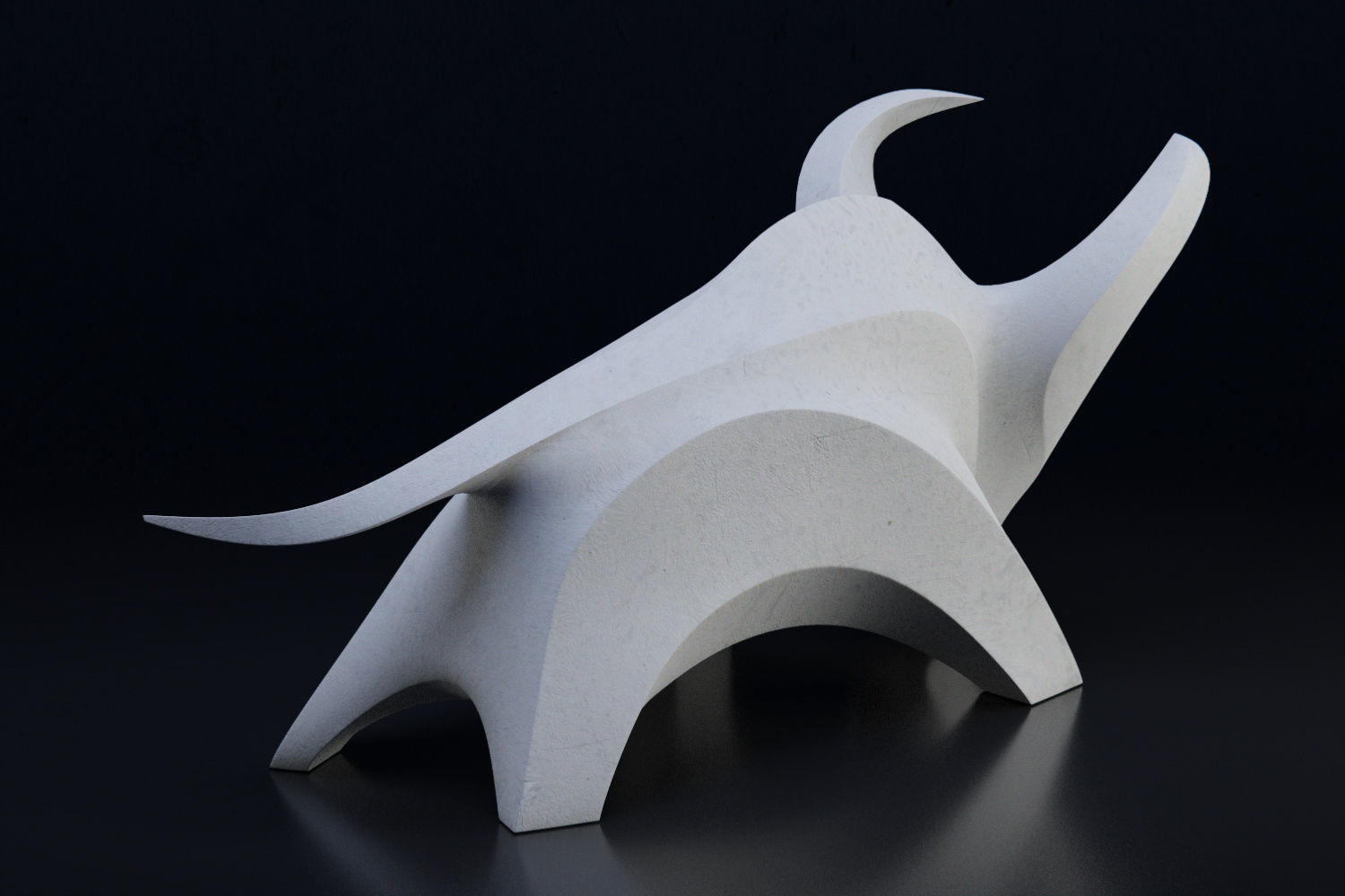 Abstract bull sculpture 3d print 3D print model_3