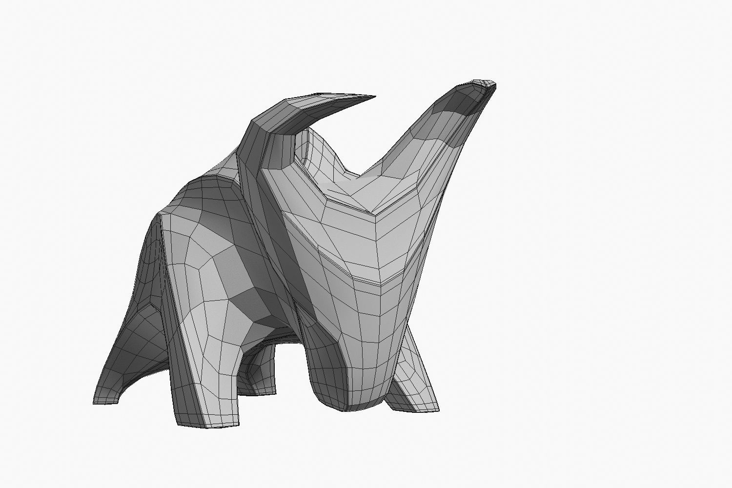Abstract bull sculpture 3d print 3D print model_9