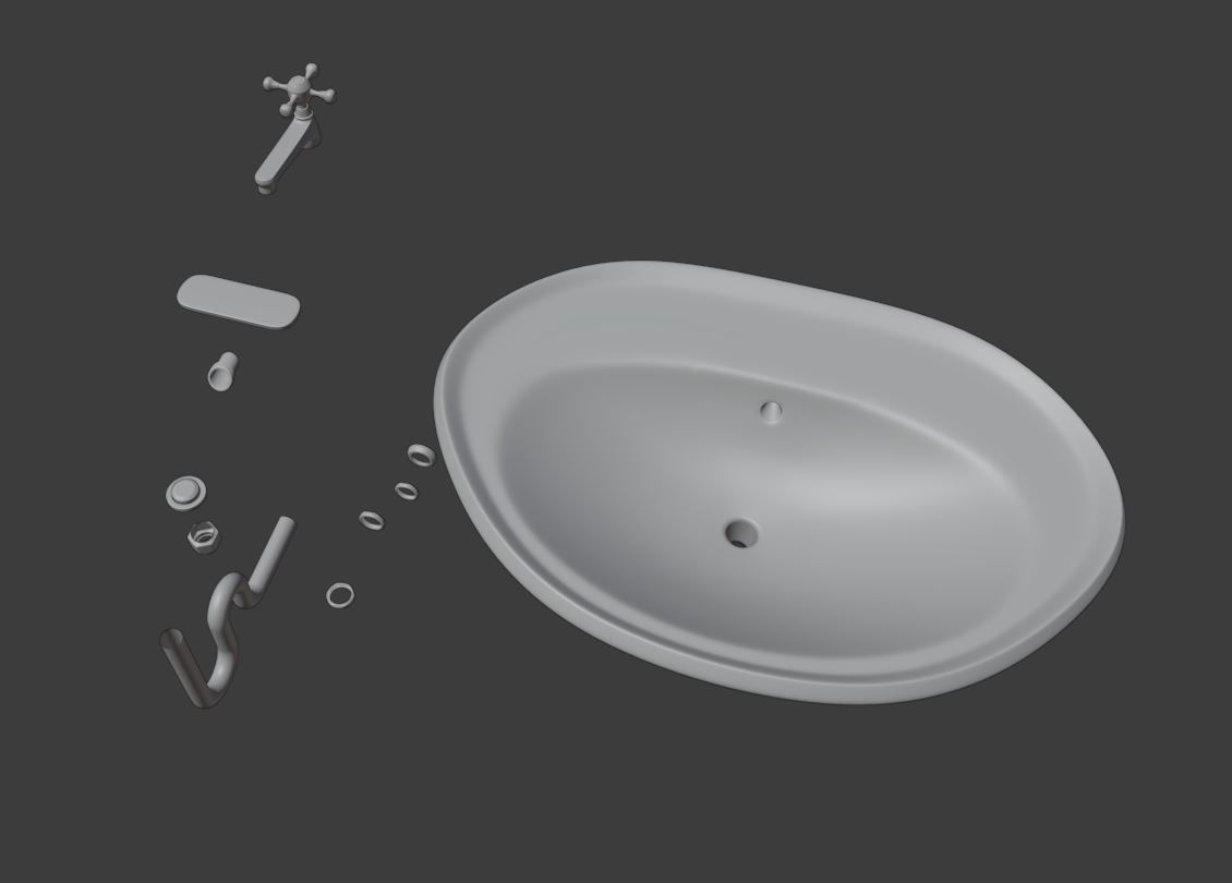 Bathroom Sink 3D model_12