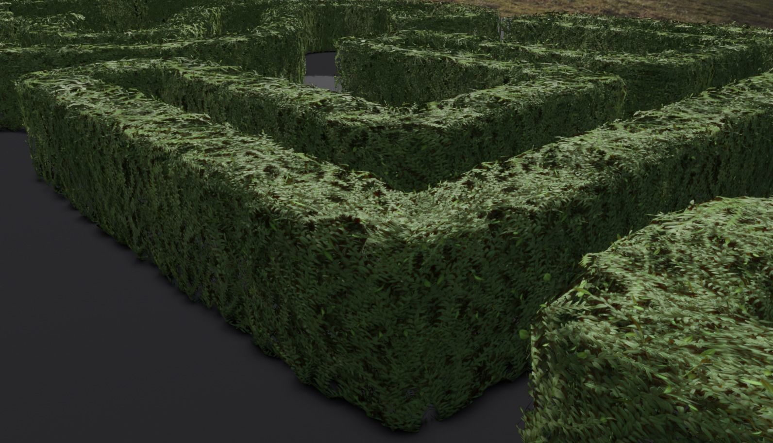 Low-Poly Boxwood Hedge Construction Kit Version 1 Low-poly 3D model_18