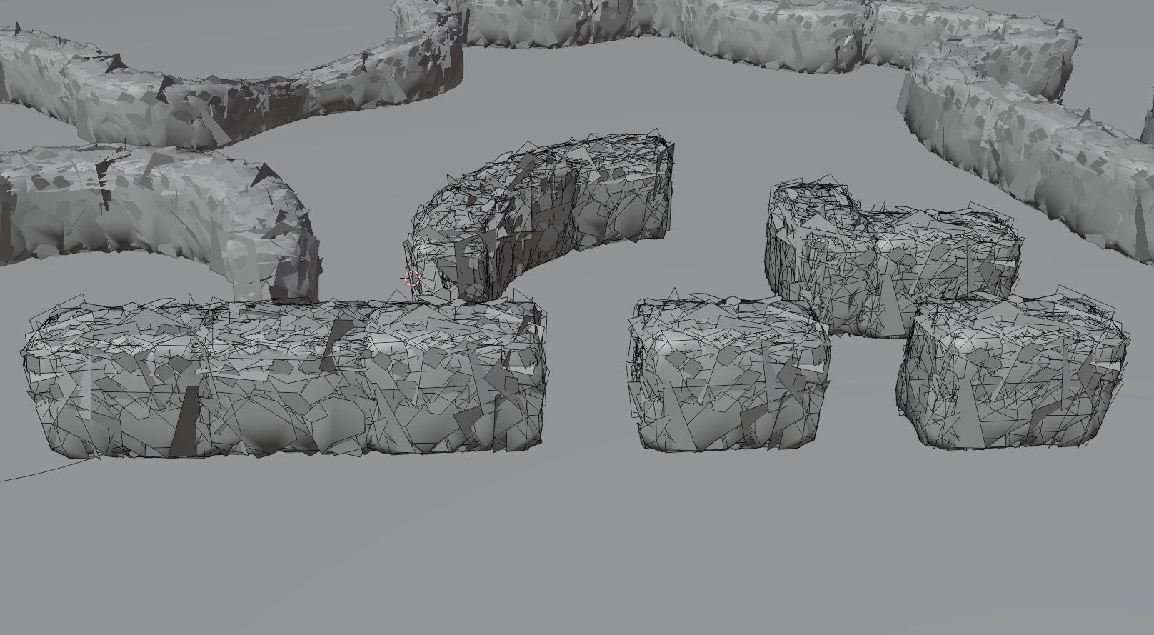 Low-Poly Boxwood Hedge Construction Kit Version 1 Low-poly 3D model_4