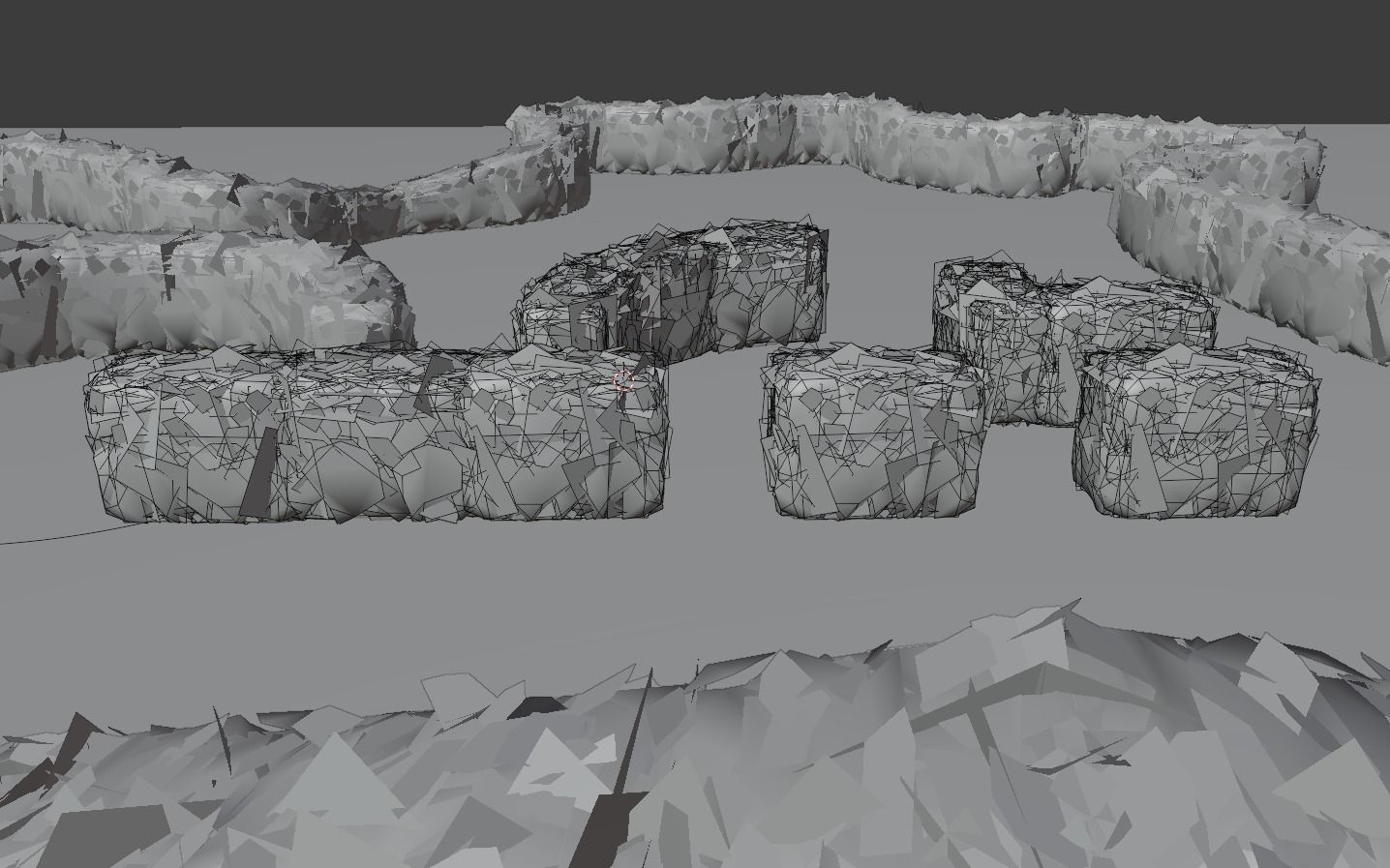 Low-Poly Boxwood Hedge Construction Kit Version 1 Low-poly 3D model_13