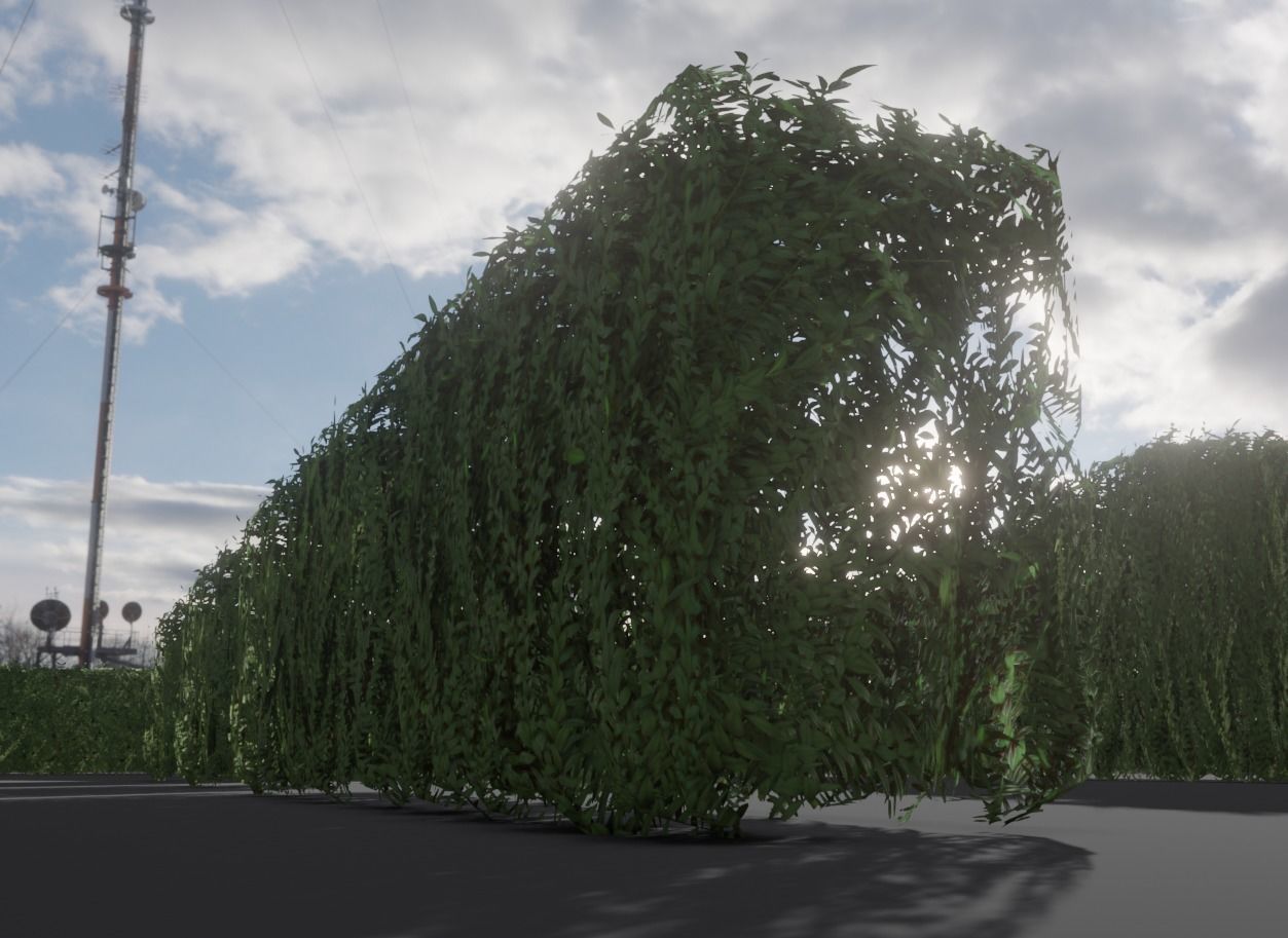 Low-Poly Boxwood Hedge Construction Kit Version 1 Low-poly 3D model_17